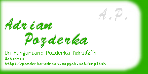 adrian pozderka business card